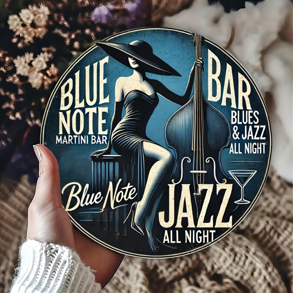Vintage Collectible Plates - Blue Note Jazz Martini Bar Винтажное