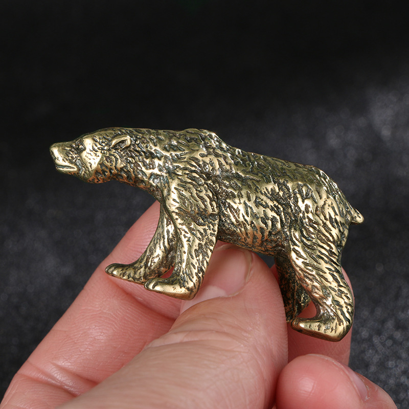 Vintage Collectible Bears - Винтажная китайская статуэтка медведя из цельной