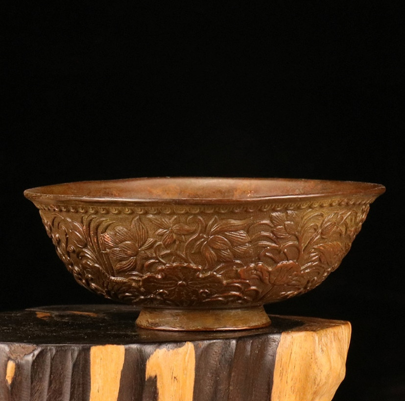 Vintage Collectible Dishes - Винтажная декоративная бронзовая чаша, антикварная коллекционная