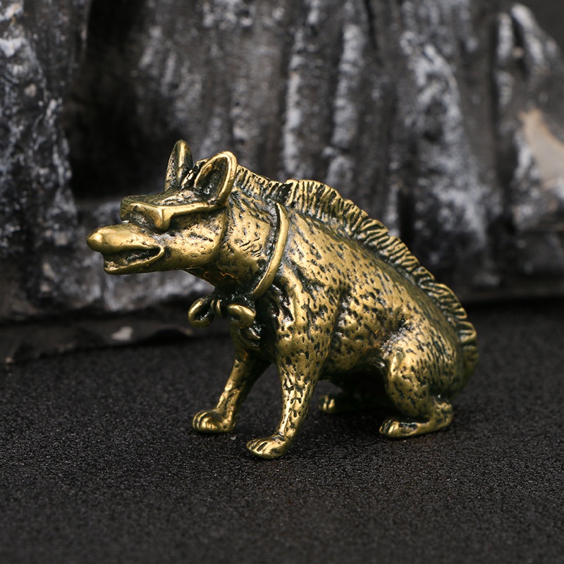 Латунные статуи Hyaenidae с гл – обзор и цена Vintage Collectible Ornaments