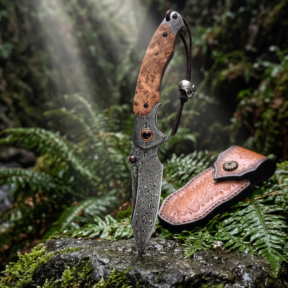 Складной нож с дамасским узоро – обзор и цена Collectible Vintage Tools